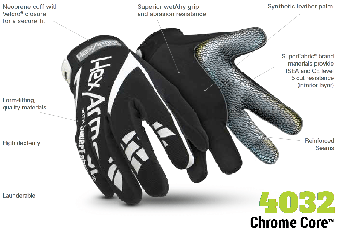 Northrock Safety / HexArmor Chrome Core Cut 5 4032 Gloves Singapore